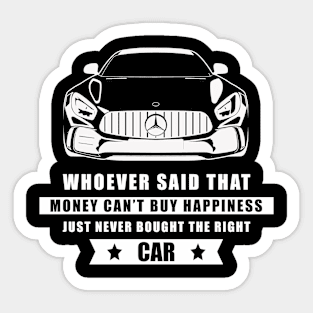 Money Can't Buy Happiness - Funny Car Quote Sticker